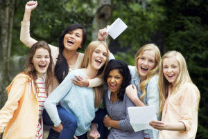 A Generic Photo of students celebrating their exam results. See PA Feature FAMILY University. Picture credit should read: PA Photo/thinkstockphotos. WARNING: This picture must only be used to accompany PA Feature FAMILY University.
